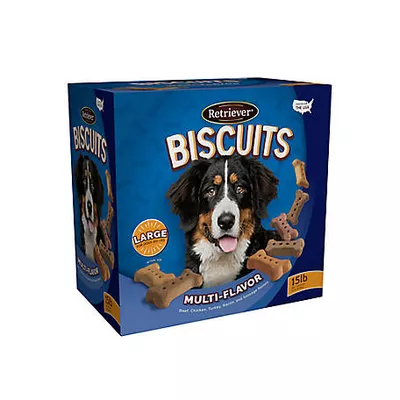 Retriever Multi-Flavor Dog Treat Biscuits, 15 lb.