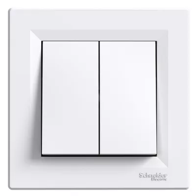 CONMUTADOR DOBLE MONOBLOCK SERIE ASFORA BLANCO