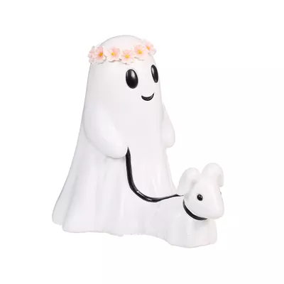 Halloween Ghost Walking Dog Figurine Assorted