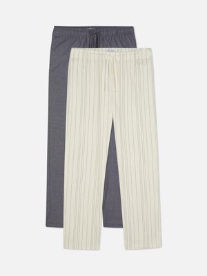 Pack de 2 pantalones de pijama de popelina