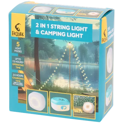 Kempinková lampa a světelný řetěz 2 v 1 Froyak