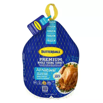 Butterball Frozen Whole Turkey, All Natural, 10-16 lbs., Serves 7-11