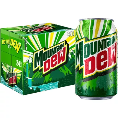 Mountain Dew Citrus Soda, 12 fl oz 24 Pack Cans