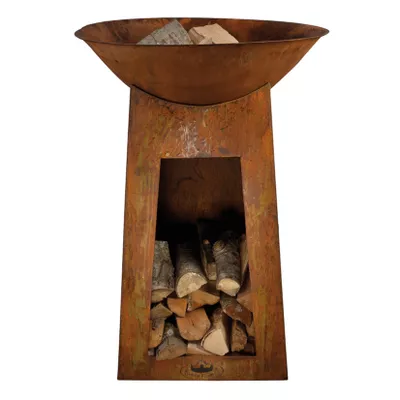 Feuerstelle Feuerschale XXL Cambridge 110 cm rostoptik Terrasse Jet-Line