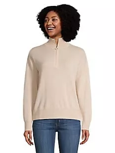 Cashmere Half-Zip Mockneck Sweater