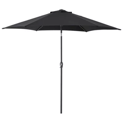 Parasol, Rimini, sort, Ø270 cm