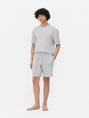 Pantalones cortos texturizados con cordón de ajuste