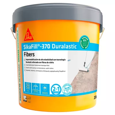 REVESTIMIENTO ELÁSTICO SIKAFILL-370 FIBRAS 20 KG GRIS