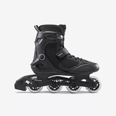 OXELO Inline-Skates Fitness FIT 100 Damen/Herren schwarz/silber