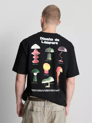 Camiseta de manga corta con gráfico de lámpara