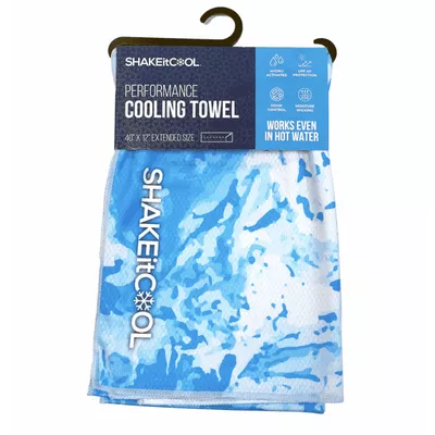 ShakeitCool UPF 40 Sun Protection, Extended Cooling Towel, Yoga, 40x12in