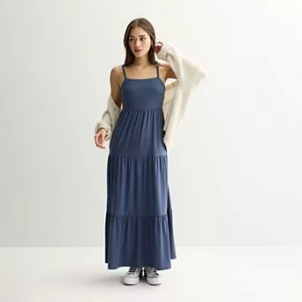 Juniors' SO® Tiered Maxi Dress