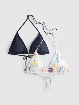 Pack de 2 tops de bikini triangulares