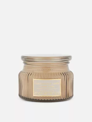 Vela aromática en tarro aflutado