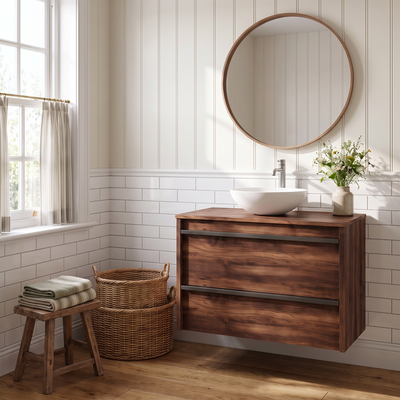 MUEBLE DE BAÑO EMOTION 80CM ROBLE OSCURO