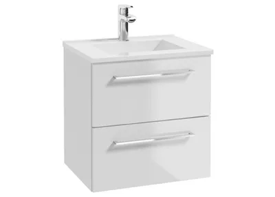 Milobad, Underskab inkl. vask, Arnhem, 50 cm, hvid højglans