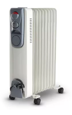 Day, Olieradiator, 9 ribber, hvid, 2000 W