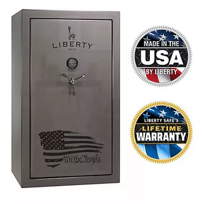 Liberty Safe 44 Long Gun + 6 Handgun 19.25 cu. ft. Electronic Lock We the People Gun Safe, Gray Gloss