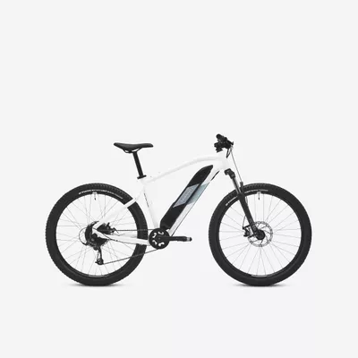 E-Mountainbike Hardtail 27,5 Zoll Rockrider E-ST 100 weiss/blau