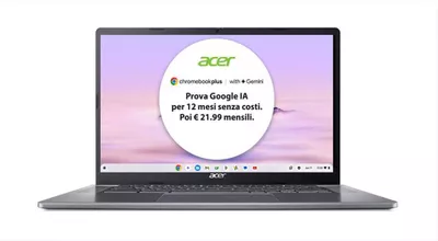 ACER - CHROMEBOOK PLUS 515 CB515-2H-34ZU LAPTOP IA Google-Grigio