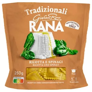 Giovanni Rana Ravioli mit Ricotta und Spinat...