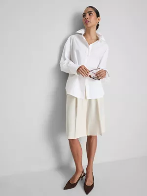 Camisa de popelina de algodón con lazo By Coleen