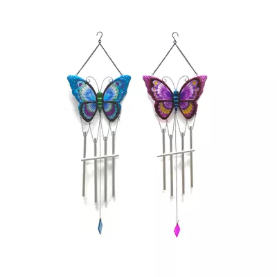 Butterfly Glass/Metal Windchimes