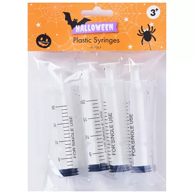 Halloween Plastic Syringes 4pk