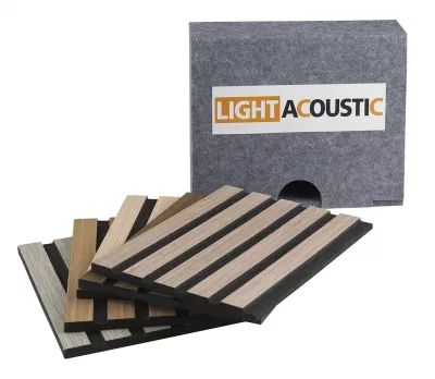 FibroTech, Prøvekasse med akustikpaneler, Light Acoustic, 5 farver