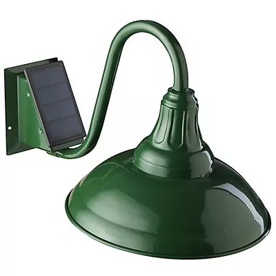 New!  Red Shed Solar Outdoor Metal Lamp, Green