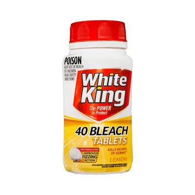 White King Bleach Tablets Lemon 40pk