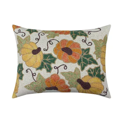 Celebrate Together™ Fall Fully Beaded Pumpkin Decorative Throw Pillow