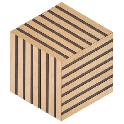 Fjordwall, Vægpanel, Rhombus, eg, 10x267x459 mm, 3-pak