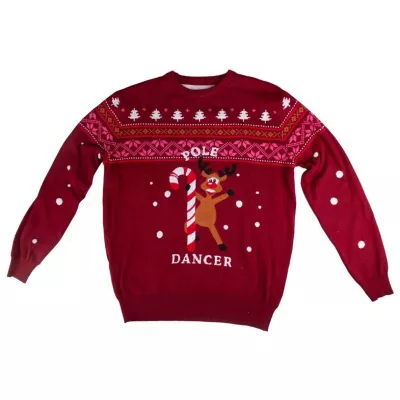 Julesweater, rød, L