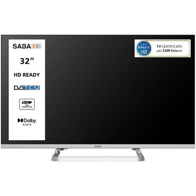 SABA SA32M10 TV 32" HD READY, Triplo tuner DVBT2/C...