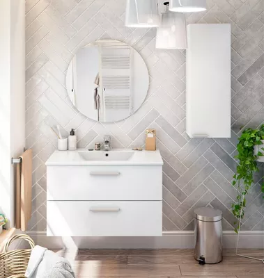 ARMARIO PARED BAÑO ECOKIT BLANCO 30X85X25CM