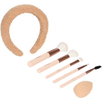 Sada kosmetických štětců s čelenkou a houbičkou Belluto Accessories