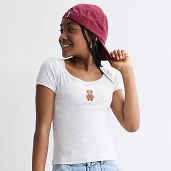 Girls 7-20 SO® Picot Trim Top in Regular & Plus Size
