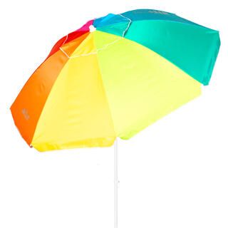 Aktive Ombrellone da spiaggia antivento con 8 stecche, 200 cm, multicolore