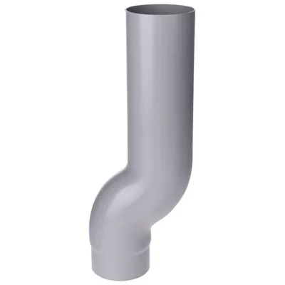 Plastmo Plast, Nedførsel m/buk, Ø75 mm, grå