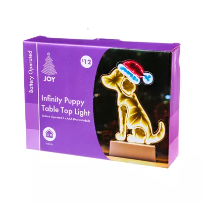 Christmas Battery-Operated Infinity Tabletop Light