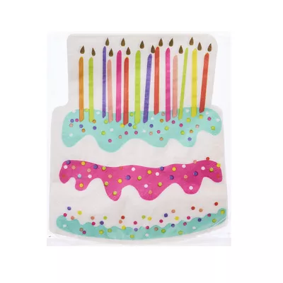 Cake Shape Napkin 20pk
