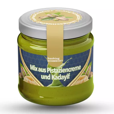 hashtag SCHMECKT Mix aus Pistaziencreme und Kadayif 220 g - Inhalt: 5 Flaschen