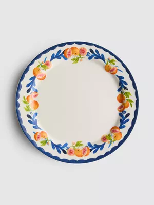 Plato llano con flores mediterráneas