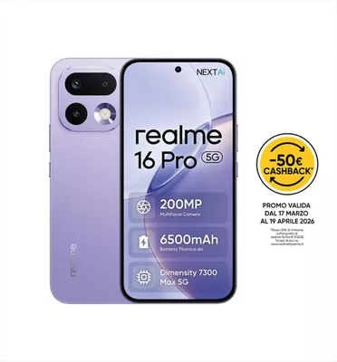 REALME - Smartphone REALME 16 PRO 5G (512GB 8GB)-Orchid Purple