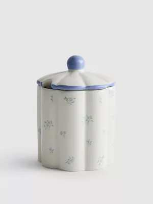 Azucarero con estampado floral