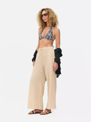Top de bikini de cebra reversible con cuello halter