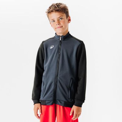 KIPSTA Kinder Fußball Trainingsjacke - Essential schwarz/grau
