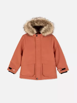 1,5-8 años | Parka con ribete de pelo sintético
