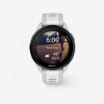 GARMIN GPS-Uhr Smartwatch Garmin - Forerunner 165 hellgrau/weiß